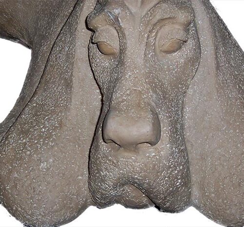 Alexander Danel for Austin Sculptures a Bassett Hound sculpture for sale on Sculpture Collector