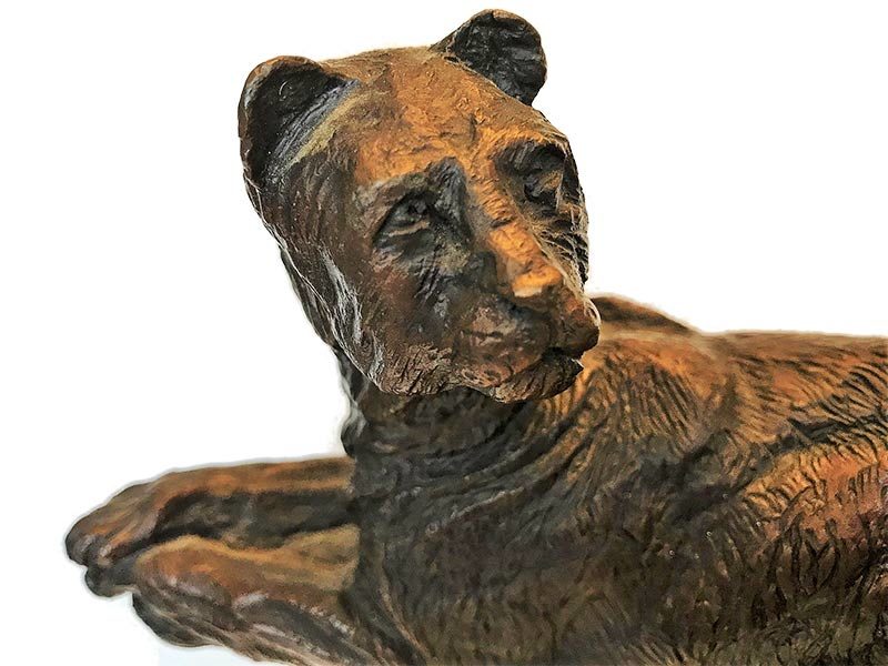 Ben France Mountain Lord bronze cougar sculpture available at Sculpture Collector
