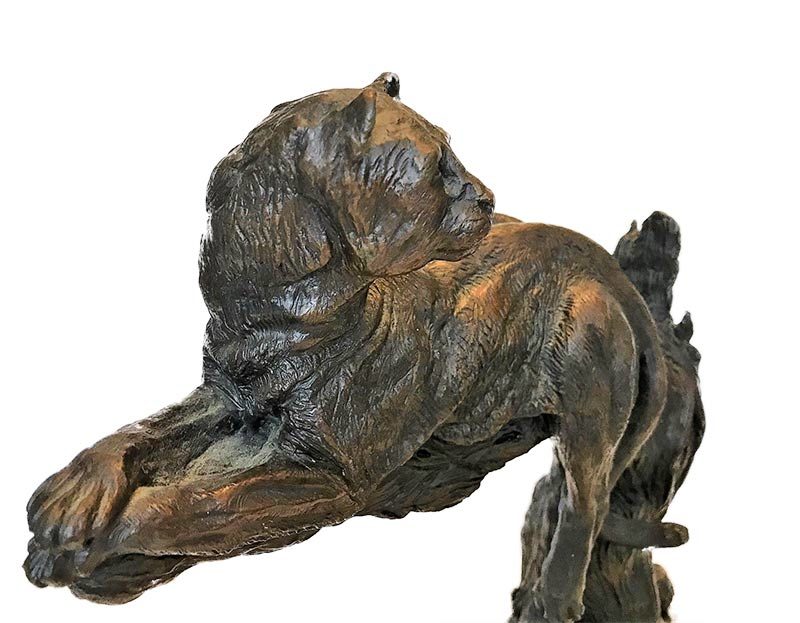 Ben France Mountain Lord bronze cougar sculpture available at Sculpture Collector