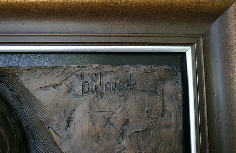 Bill Mack alto-relief sculpture - Dimensional Adorned - bonded bronze now available at Sculpture Collector