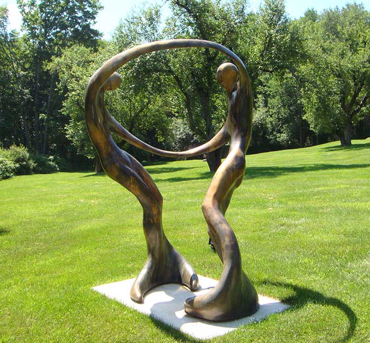 Bob Wilfong Monumental Bronze Sculpture 'Dance of Love, Dance of Life' available now at Sculpture Collector