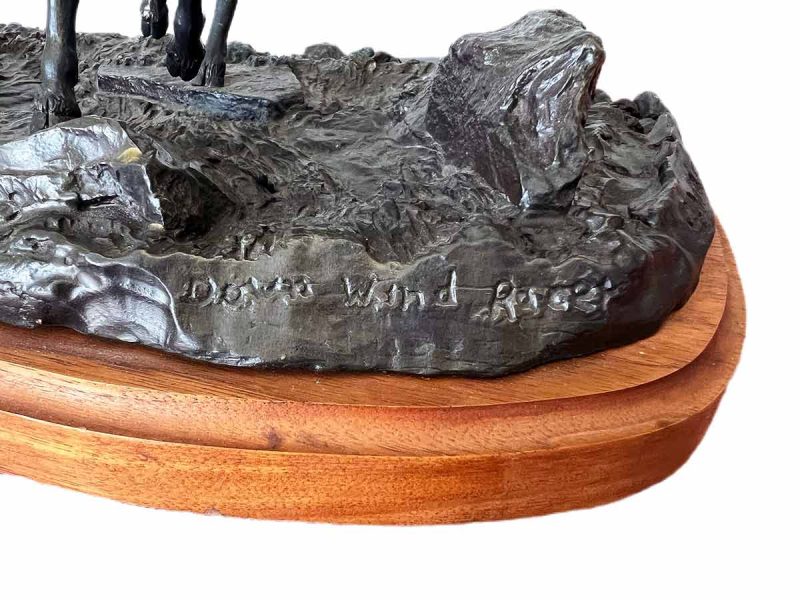 Down Wind Racer a limited edition bronze Big Horn Sheep sculpture by noted sculptor-artist Carl Wagner