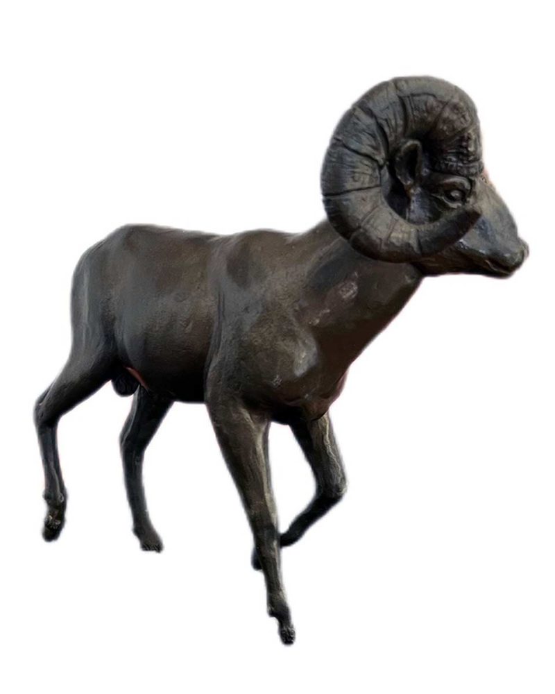 Down Wind Racer a limited edition bronze Big Horn Sheep sculpture by noted sculptor-artist Carl Wagner