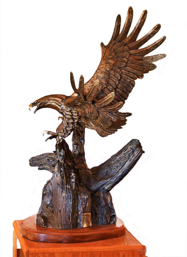 Carl Wagner, 'Freedom' bronze eagle sculpture available now at Sculpture Collector