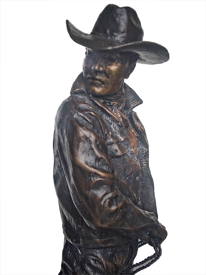 Hoolihan a Famous Limited edition bronze cowboy sculpture by Con Williams available now from Sculpture Collector