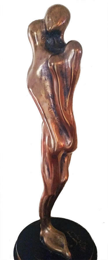 'Standing Lovers' Bronze Sculpture by Colin Webster Watson Fine Secondary Market Sculpture available now at Sculpture Collector