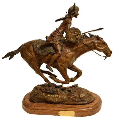 Dale M. Burr - War Cry - a bronze sculpture of an American Indian Warrior on horseback available at Sculpture Collector