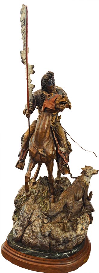 David Manuel Defender an equine sculpture in bronze
