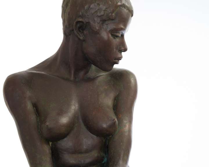 Enzo Plazzotta 'Jamaican Girl' bronze figurative sculpture available now from Sculpture Collector