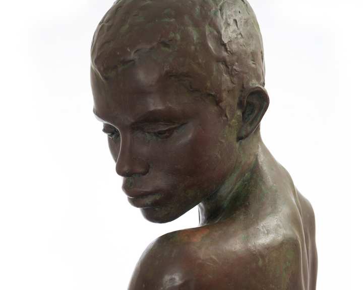 Enzo Plazzotta 'Jamaican Girl' bronze figurative sculpture available now from Sculpture Collector