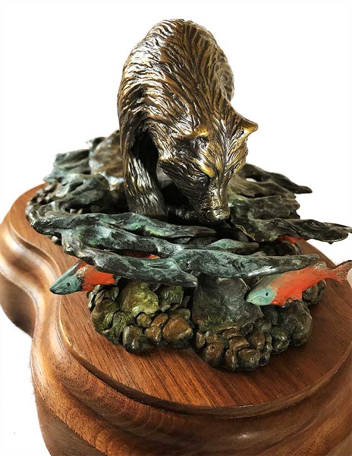 Gary Cooley 'The Old Pro' bronze sculpture of Bear now available at Sculpture Collector