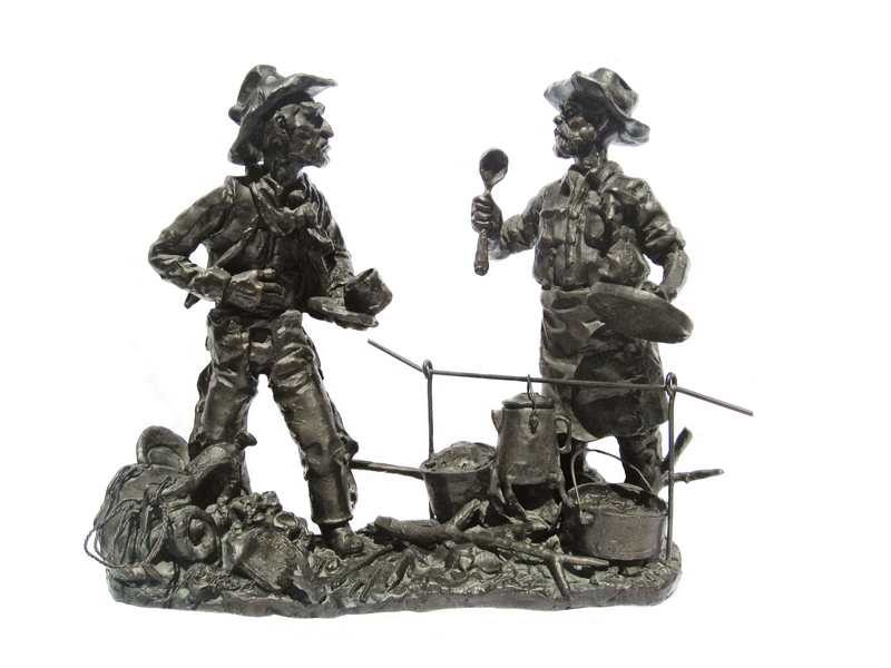 Gary Schildt Bronze Sculpture Son of a Gun Stew available at Sculpture Collector
