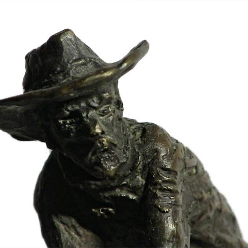 Michael Boyett pewter sculpture | Flat Out for Red River Station