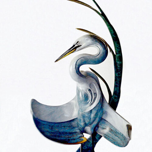 Jason Napier 'Royal Blue' bronze sculpture now available for purchase at Sculpture Collector