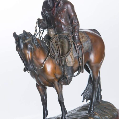The Good Life by Linda Stewart a western bronze sculpture