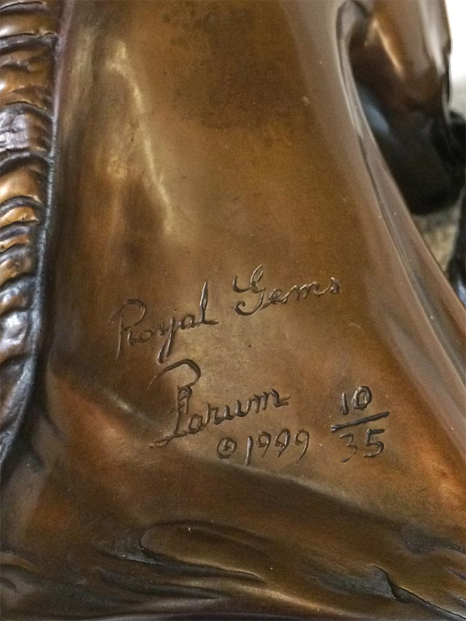 Robert Larum 'Royal Gems' bronze Arabian equine sculpture available for sale at Sculpture Collector