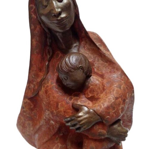 Mother and Child bronze sculpture by Sally Kimp for sale on Sculpture Collector