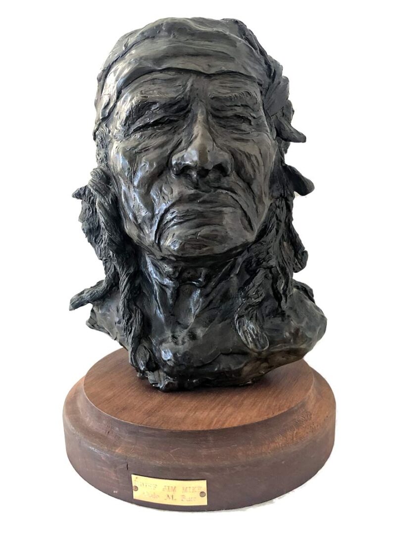 Dale M. Burr bronze sculpture 'Chief Jim Mike'