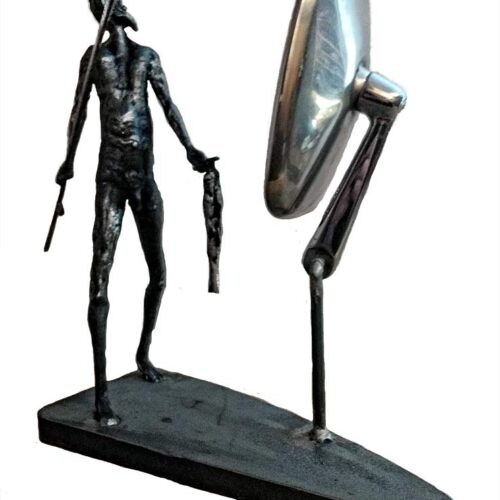 Proud a unique welded steel sculpture by Knut Kvannli