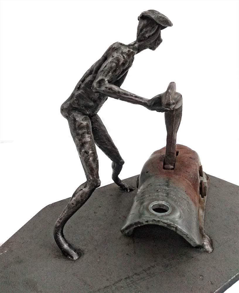 My Little helper – a unique welded steel sculpture by Norwegian artist Knut Kvannli