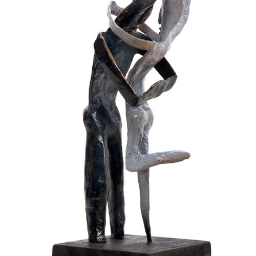 Aesthisis - black and white patina a bronze limited edition sculpture by Nikolas