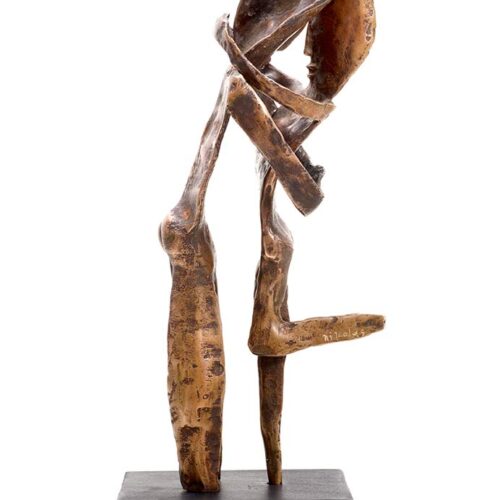 Aesthisis – honey color bronze limited edition sculpture by Nikolas