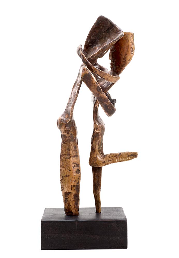 Aesthisis – honey color bronze limited edition sculpture by Nikolas