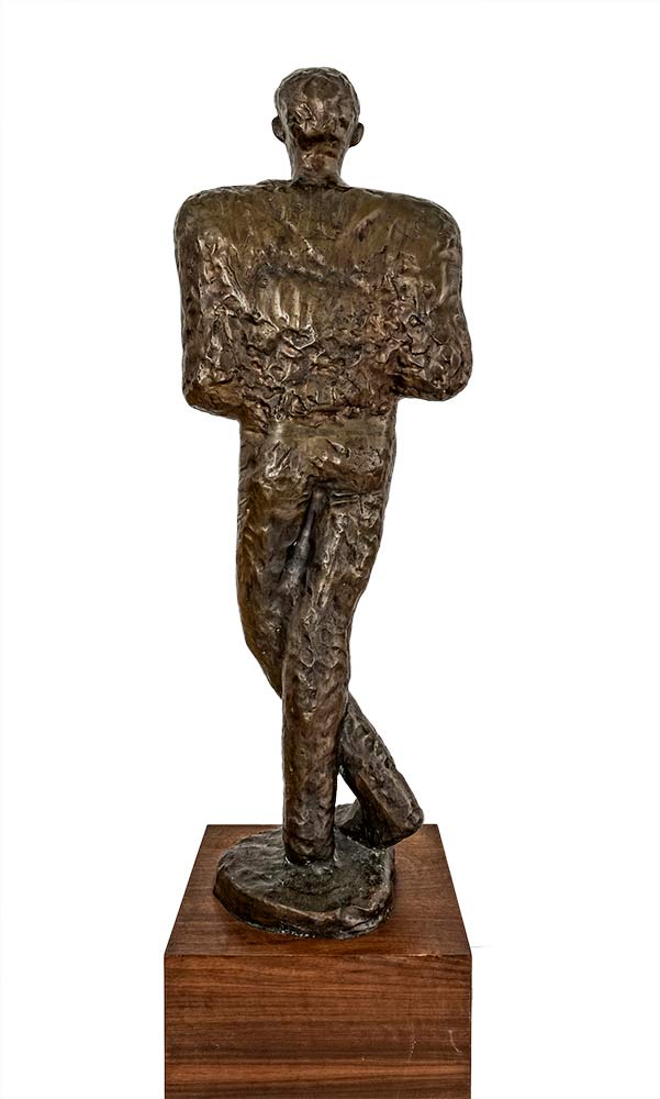 Norman Annis sculpture Father and Child 3/4 life-size bronze sculpture