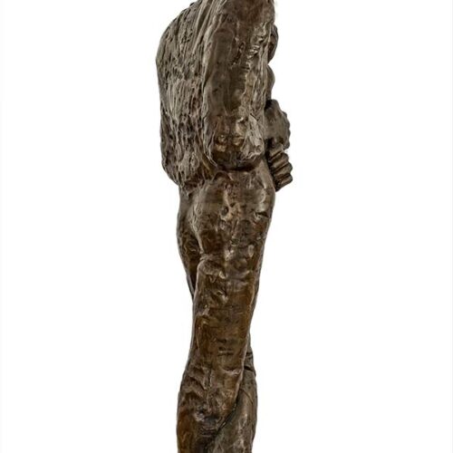 Norman Annis sculpture Father and Child 3/4 life-size bronze sculpture
