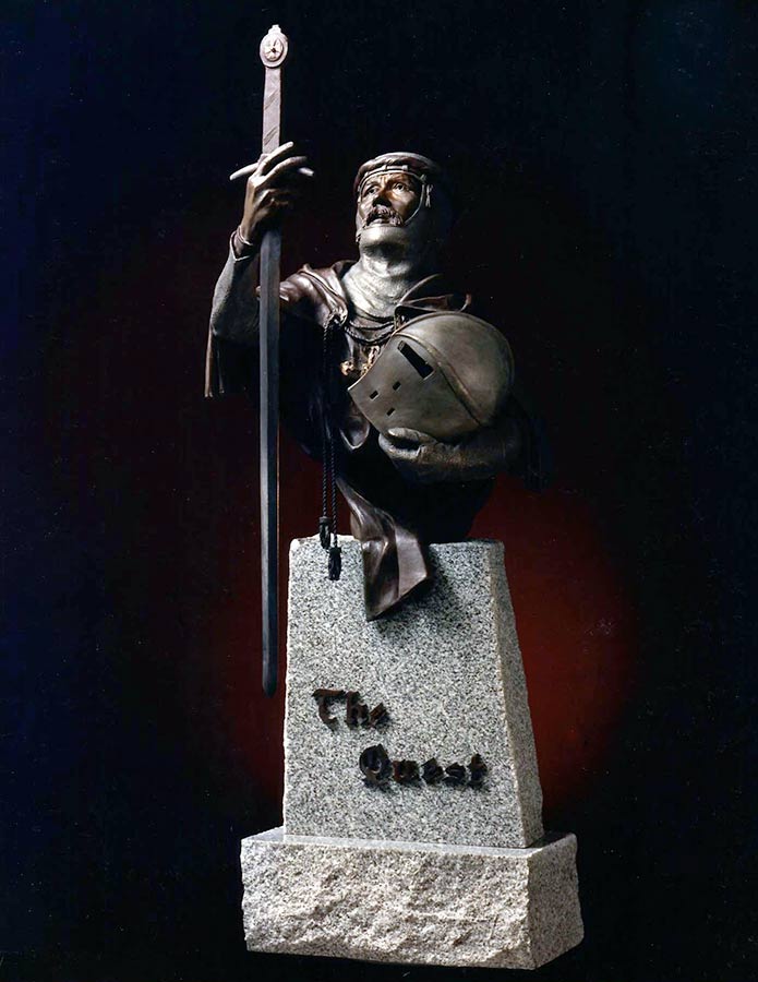 The Quest a bronze sculpture in search of the Holy Grail by James Muir