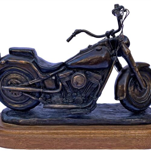 Harley Davidson motorcycle bronze sculpture Iron Horse by Bob Parks