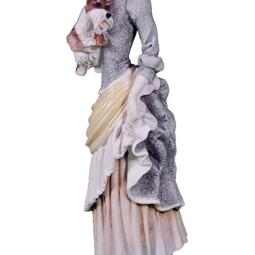 Sculpture in porcelain by Giuseppe Armani – Eloise holding her dog