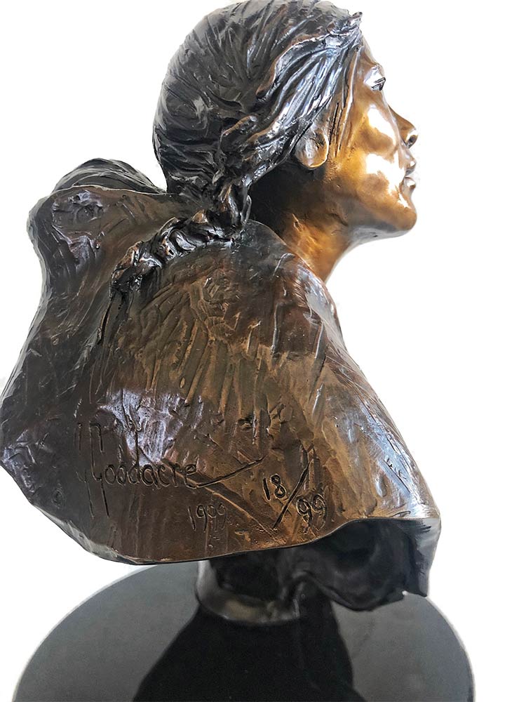 Shoshone Mother (study) a limited edition bronze sculpture by Glenna Goodacre