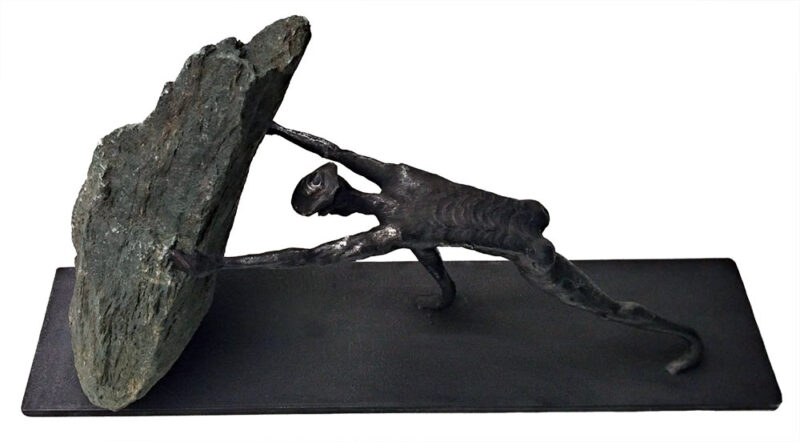 Knut Kvannli formed iron sculpture Will