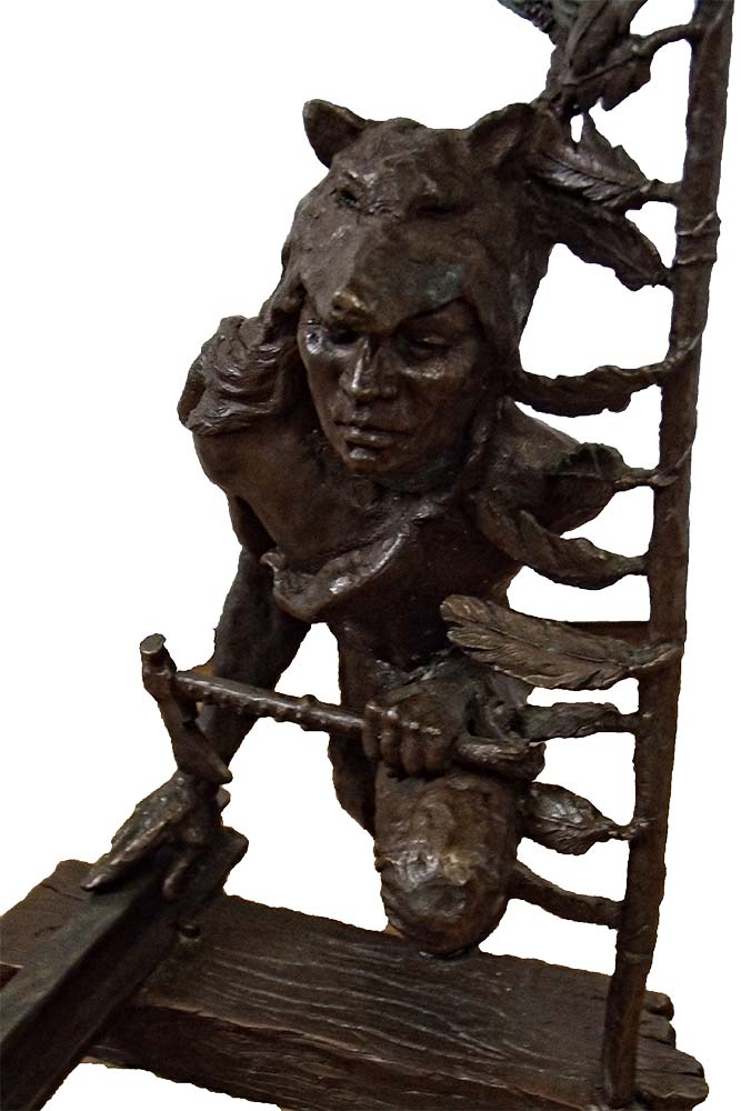 Iron Road a Native American bronze sculpture by Mark Hopkins