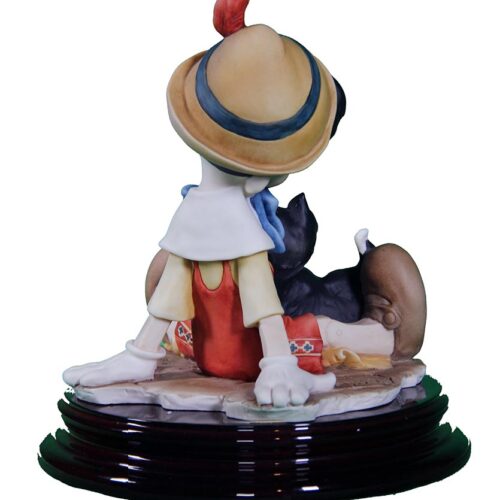 Pinocchio and Figaro sculpture in porcelain for Disney by Giuseppe Armani