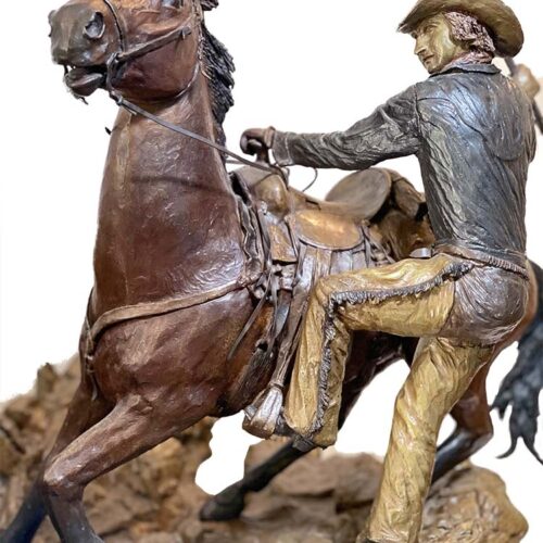 Winchester Rescue a limited edition bronze sculpture by Tom Moro