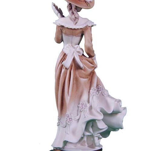 Vanessa an elegant lady with a fan – a porcelain sculpture by Giuseppe Armani