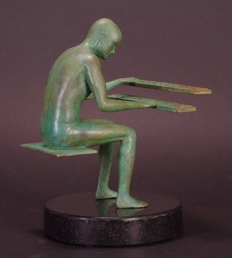 Jazzman a limited edition bronze sculpture by Robert E. Gigliotti