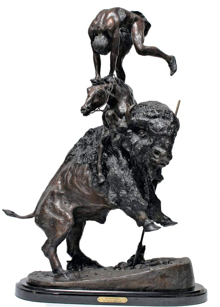 Buffalo Horse bronze sculpture | re-strike Frederic Remington