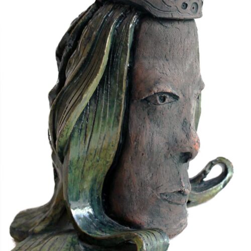 A Porcelain-Stoneware titled Queen by Peter Daniels