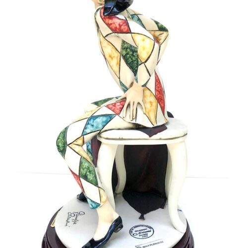 Giuseppe Armani colorful porcelain sculpture Harlequin