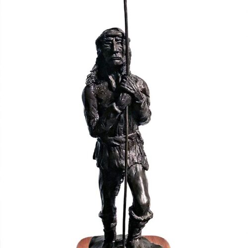 Bronze sculpture by Robert H. Duffie titled Indian circa early 1970s