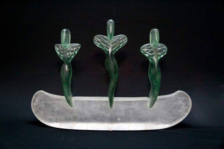 Mark Abildgaard Glass Sculpture Art Spirit Boat