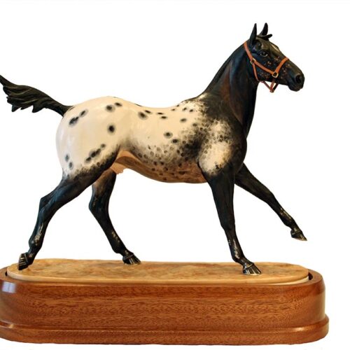 Appaloosa Stallion Royal Worcester by Doris Linder porcelain equine sculptural figurine