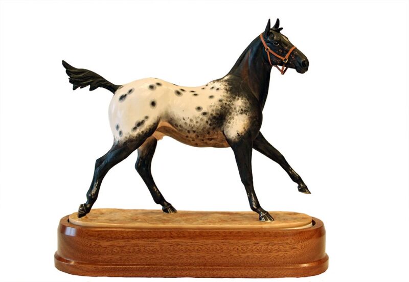Appaloosa Stallion Royal Worcester by Doris Linder porcelain equine sculptural figurine