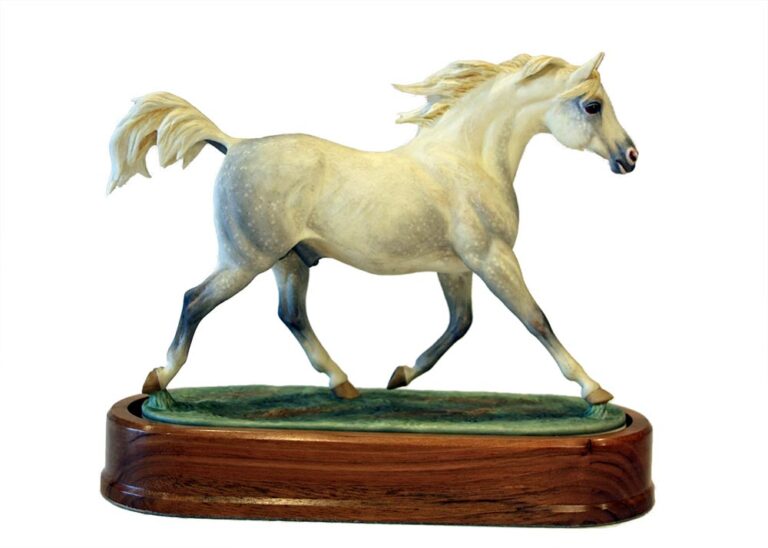 Arab Stallion Royal Worcester by Doris Linder porcelain equine sculptural figurine