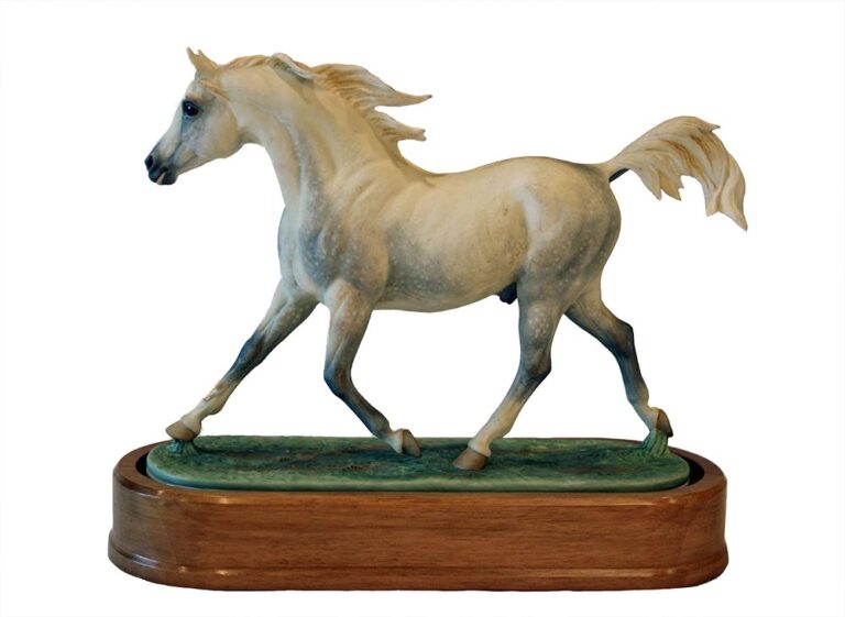 Arab Stallion Royal Worcester by Doris Linder porcelain equine sculptural figurine