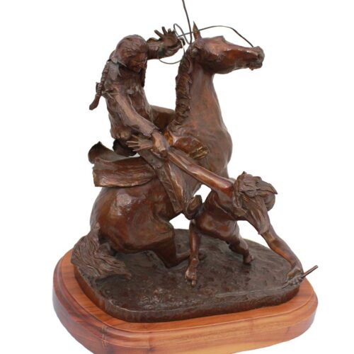 Bronze Sculpture titled Thief in the Night a limited edition sculpture by Bud Boller