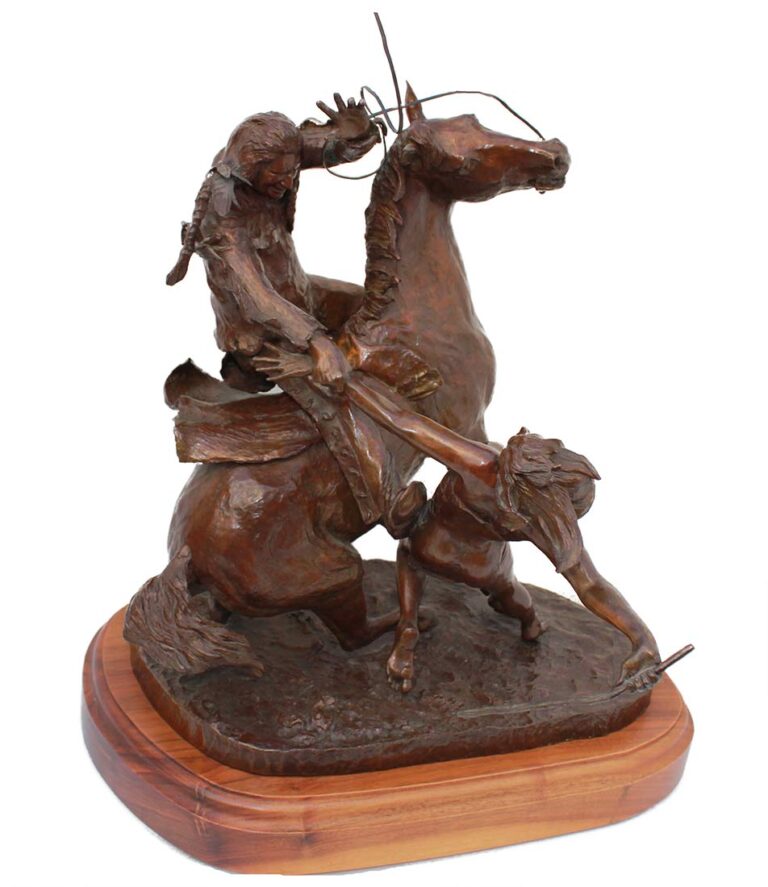 Bronze Sculpture titled Thief in the Night a limited edition sculpture by Bud Boller